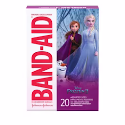 BAND-AID® Brand Adhesive Bandages, featuring Disney Frozen, 20ct Front of Pack