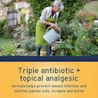 Features a triple antibiotic and topical analgesic formula