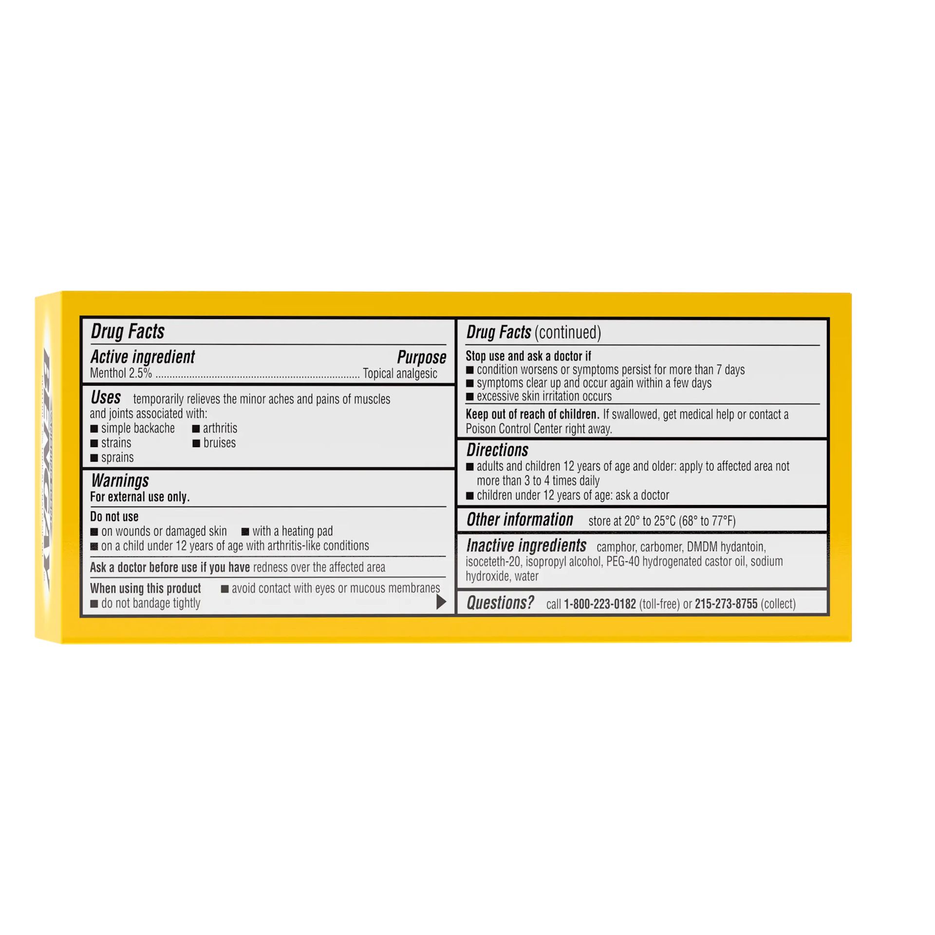 Vanishing Scent Topical Pain Relieving Gel