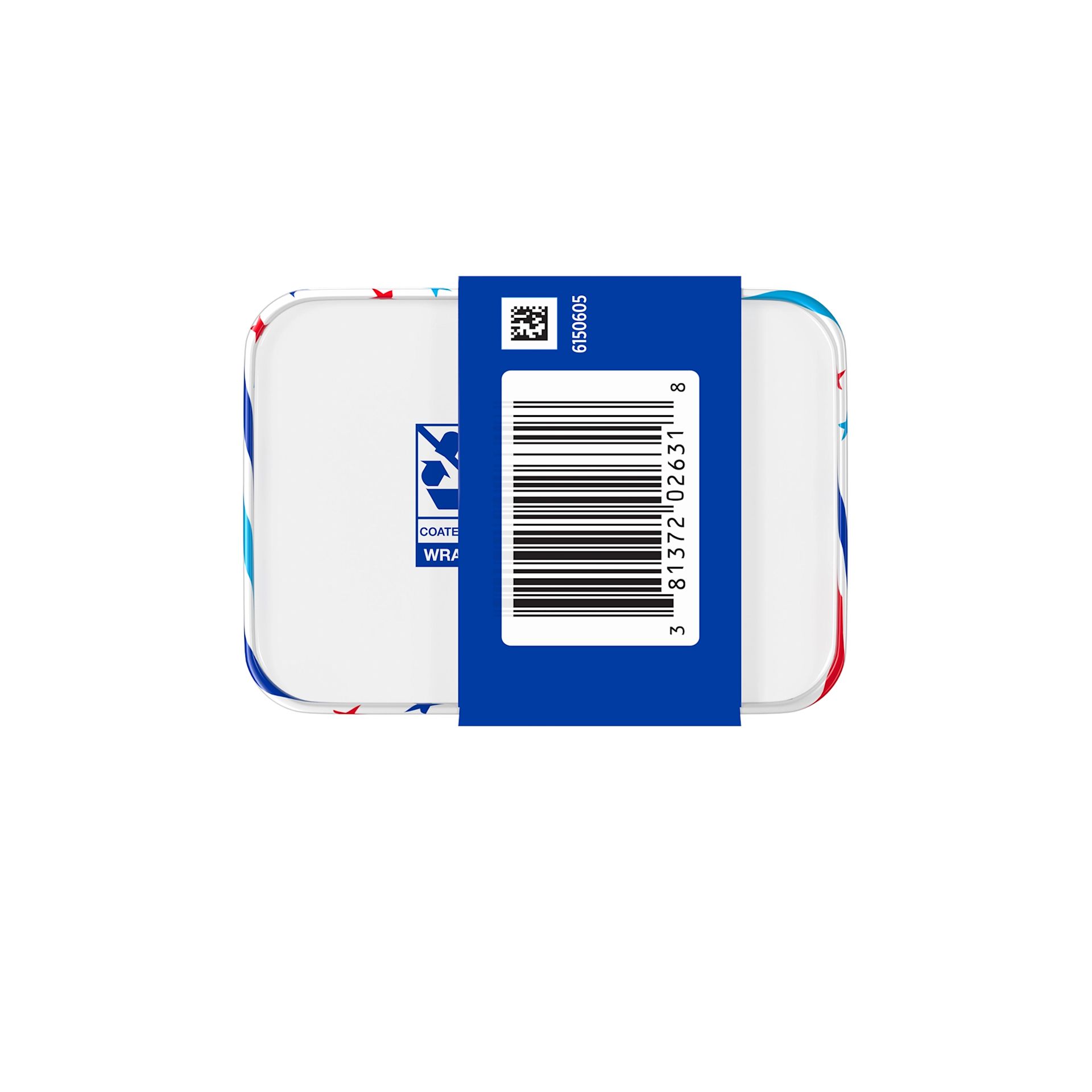 Bottom pack shot of BAND-AID® Brand Flexible Fabric Stars n Stripes Tin 45ct