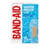 A 20-piece treasure trove of Band-Aid Brand Water Proof Clear bandages, all one size (1 inch x 2 1/2 inches) and boasting 100% waterproof protection and a breeze to apply.