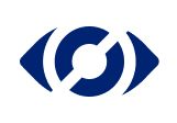 Icon depicting an eye with a diagonal line through it, indicating the importance of seeing a doctor for cuts near the eyes.
