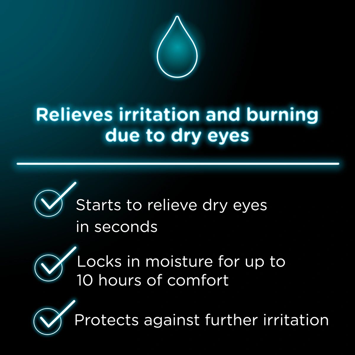 Visine Dry Eye Relief All Day Comfort eye drops relieve irritation and burning due to dry eyes