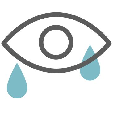 Watery eyes icon
