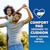 Comfort pad designed to cushion painful wounds while you heal