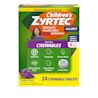 Children’s ZYRTEC® Dye Free Chewables for ages 6+ 24 count Front of the pack