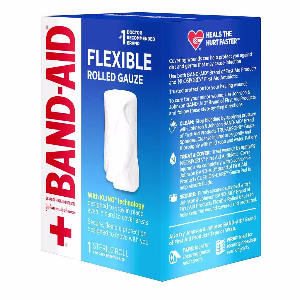 BAND-AID® Brand Flexible Rolled Gauze image 1