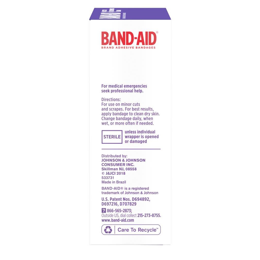 BAND-AID® Brand CUSHION-CARE™ SPORT STRIP® Bandages package side 2