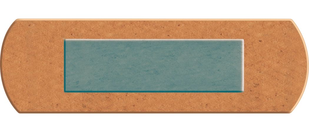 Fabric-like waterproof bandage with 100% hydrocolloid pad