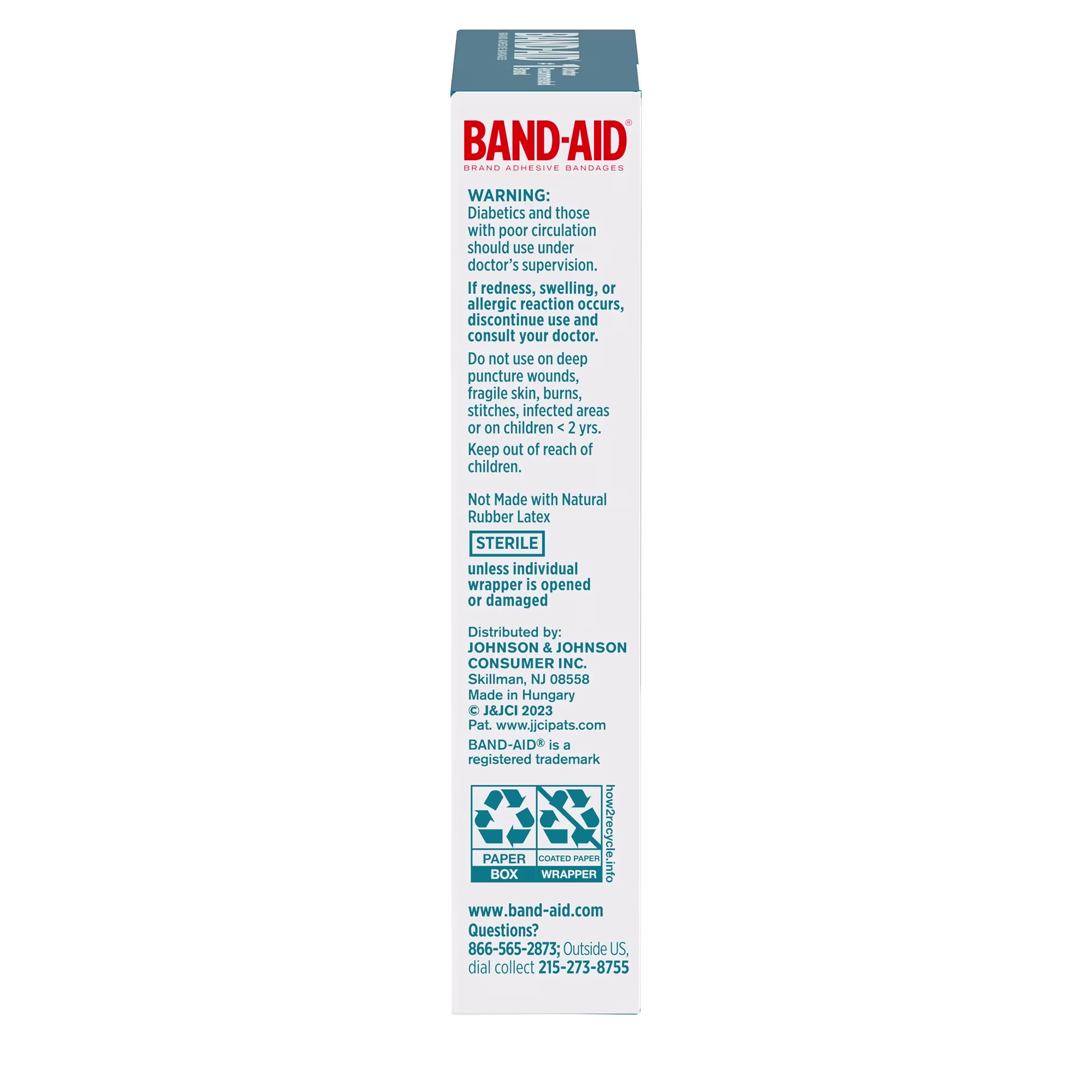 Warnings shot for BAND-AID® Brand HYDRO SEAL® All Purpose Hydrocolloid Bandages