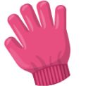 Illustration of a pink gardening glove