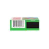 A close-up of a green box's rear, with a barcode, product details, and the copyright '©J&JCI 2025'.