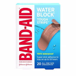BAND-AID® BRAND WATER BLOCK® TOUGH STRIPS™ Waterproof BANDAGES image 1