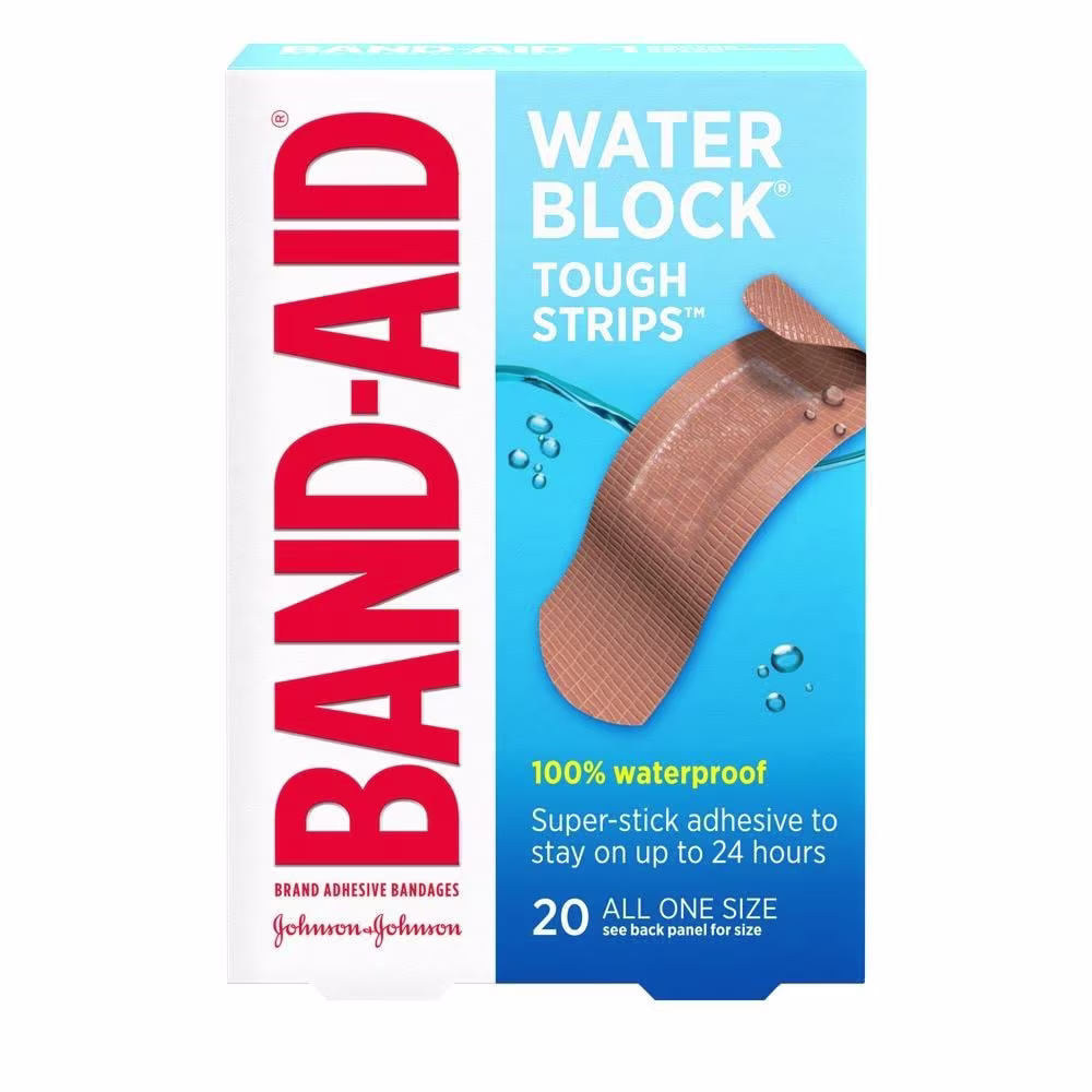 BAND-AID® BRAND WATER BLOCK® TOUGH STRIPS™ Waterproof BANDAGES image 1