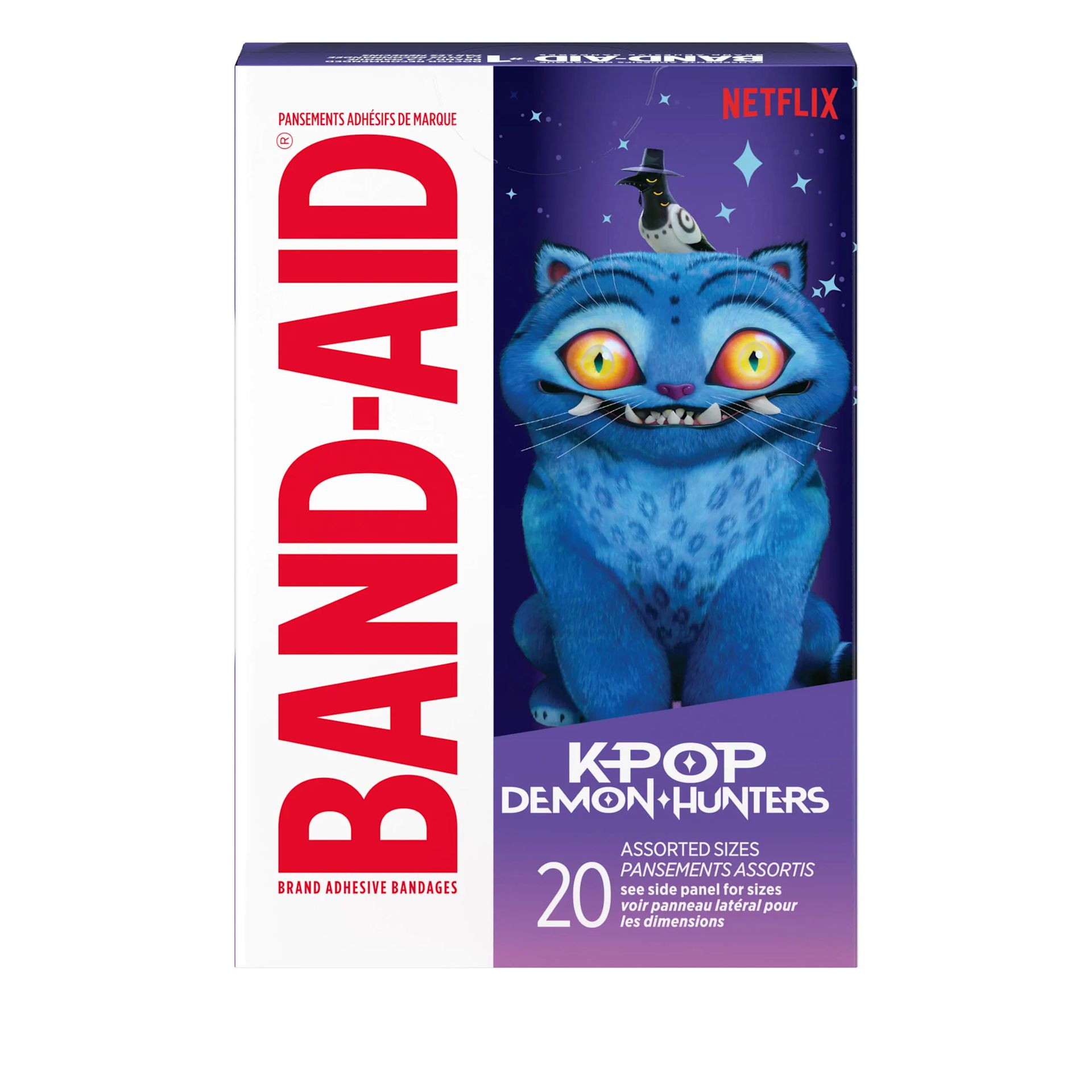 Back Pack shot of BAND-AID® Brand Adhesive Bandages, KPop Demon Hunters 20ct