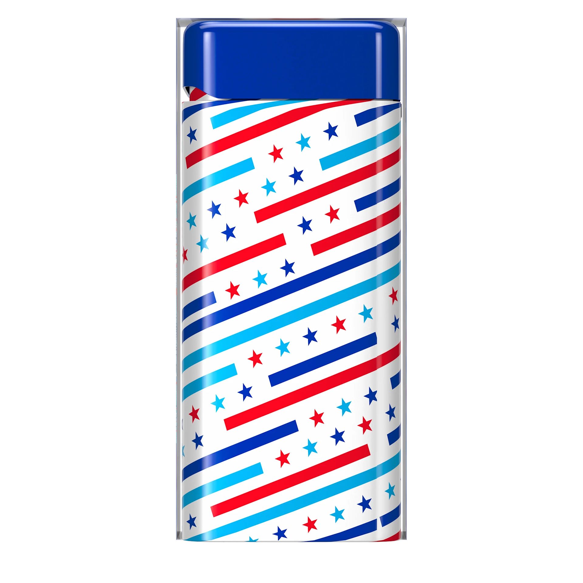 Side pack shot of BAND-AID® Brand Flexible Fabric Stars n Stripes Tin 45ct