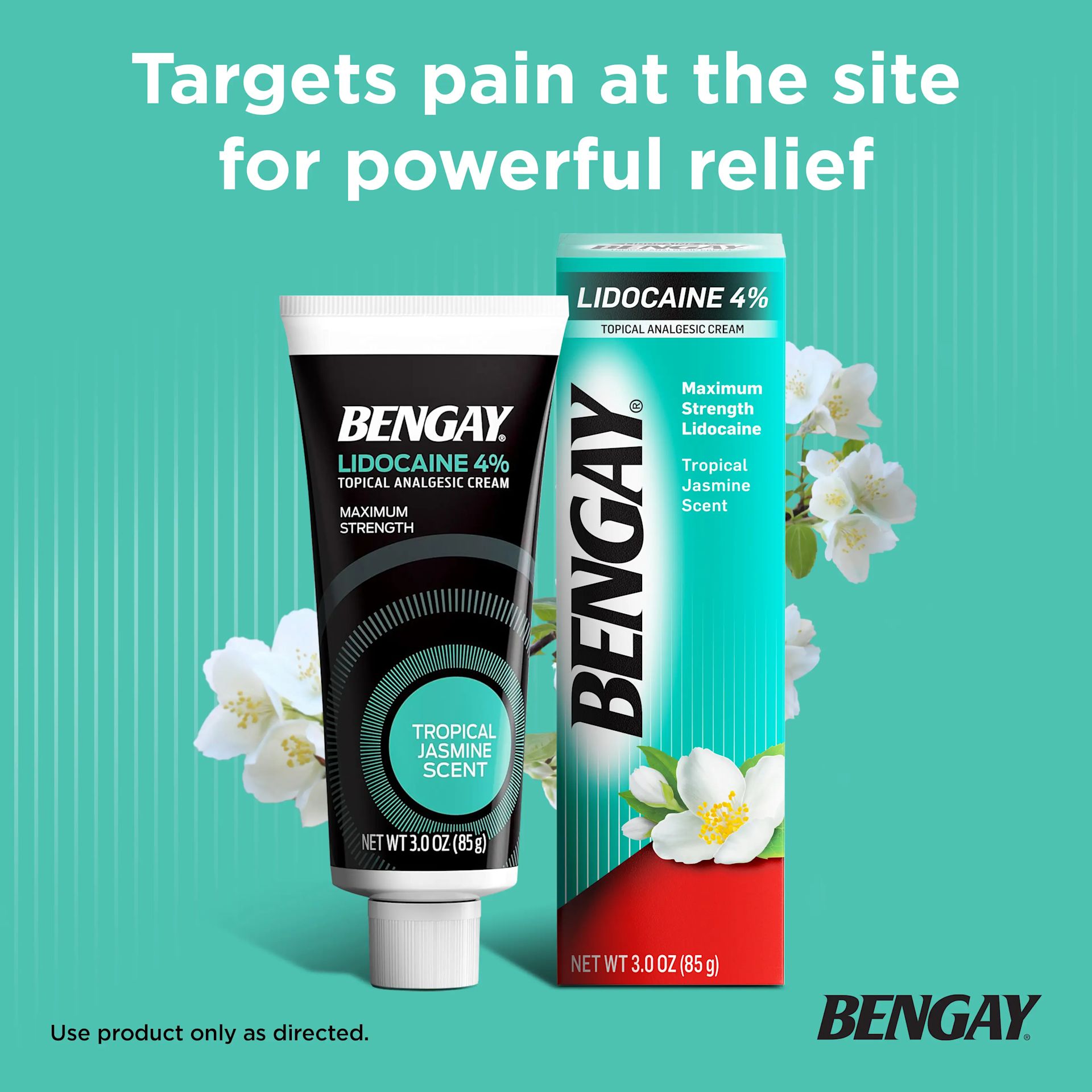 BENGAY® 4% Lidocaine Pain Relieving Cream in Tropical Jasmine