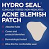Acne blemish patch absorbs fluids, covers & protects blemishes, dermatologist tested, ultra-thin for comfortable wear