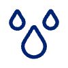 Icon of three blue droplets indicating bleeding that does not stop with pressure.