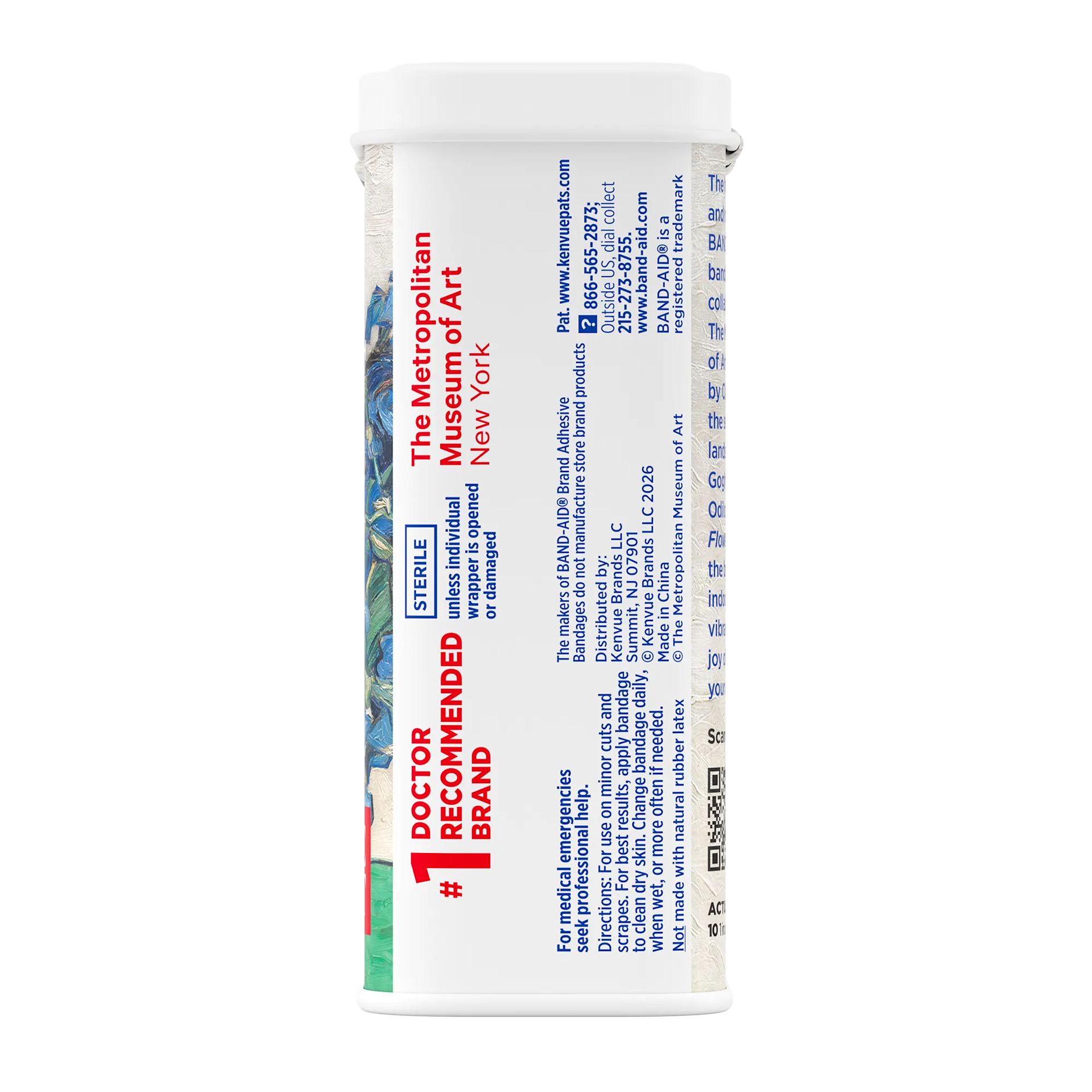 Left Side pack shot of BAND-AID® Brand Adhesive Bandages, Paintings by Monet, Redon & Van Gogh, Assorted 50 ct