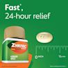 ZYRTEC® Liquid Gels provide fast (starts working hard at hour 1) 24-hour relief