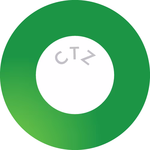 Illustration of a white chewable cetirizine tablet with CTZ stamped on it