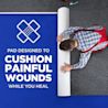 Pad designed to cushion painful wounds while you heal 