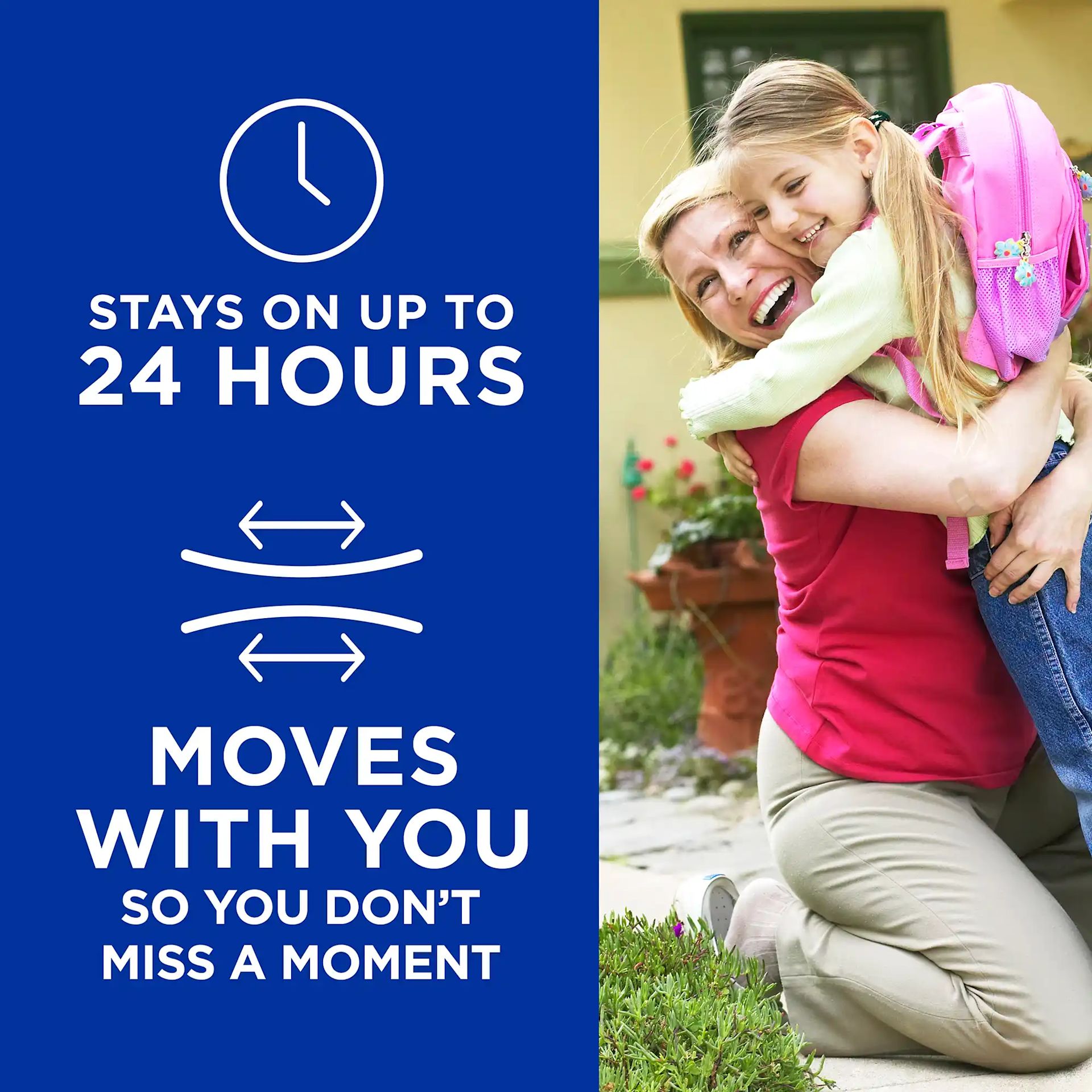 Stays on up to 24 hours, protection for everyday cuts and scrapes