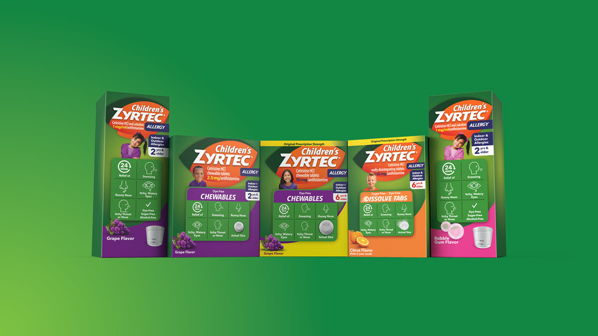 Children's ZYRTEC medicine forms