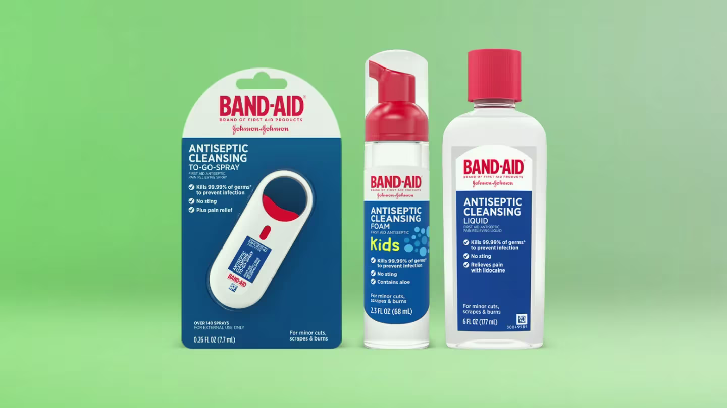 Assortment of Band-Aid® Brand Wound Washes and Antiseptic Products