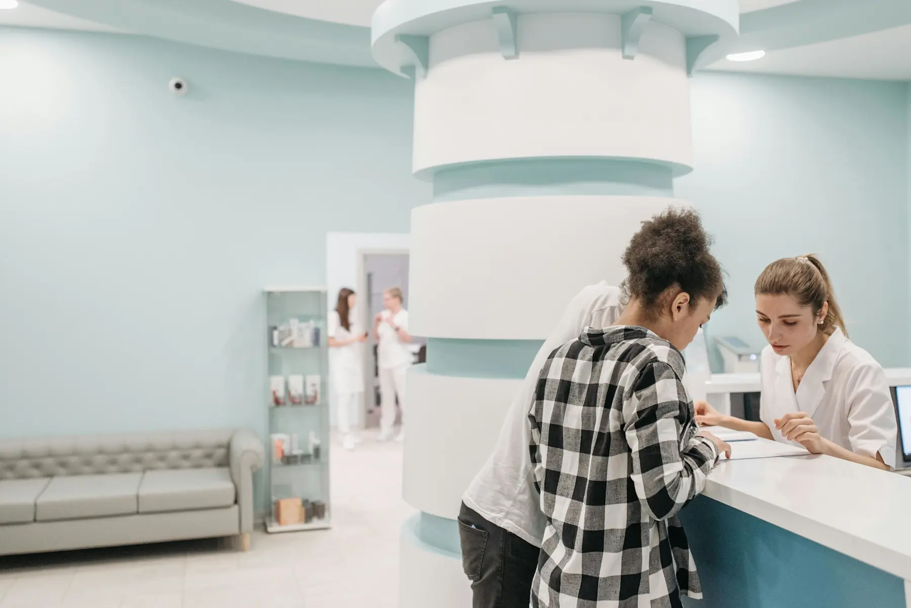 Patient and Front Desk