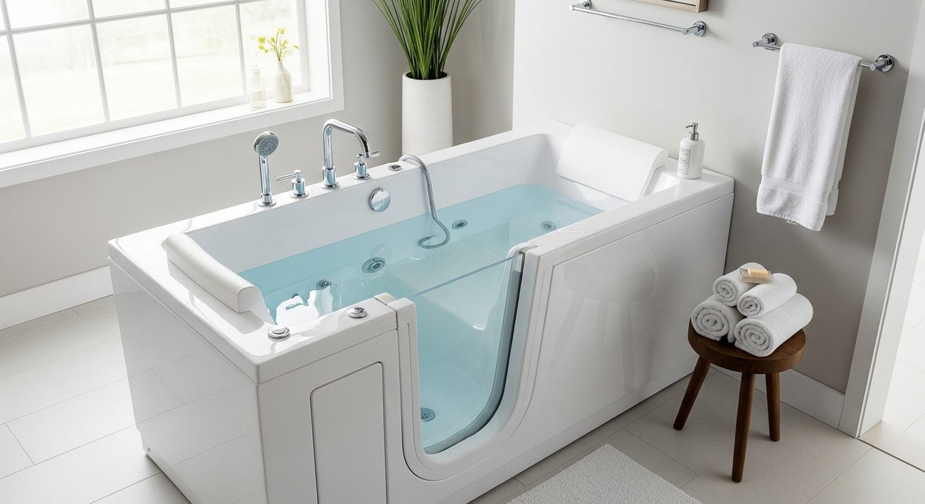 walk in tub water capacity near you