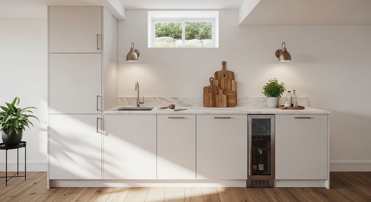 basement kitchenette photo