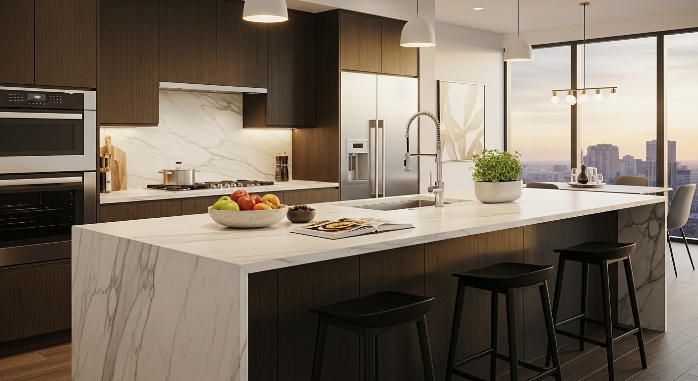 waterfall countertop