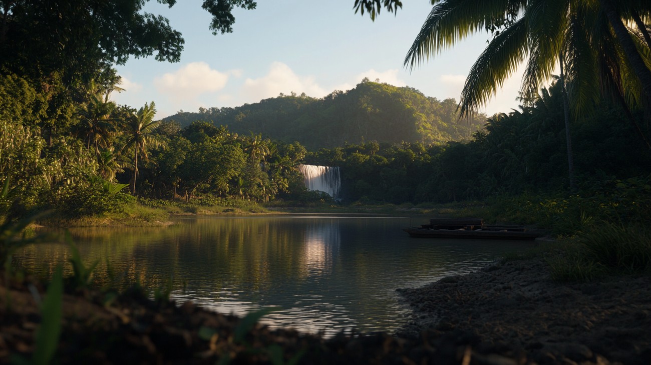 waterfall island photo
