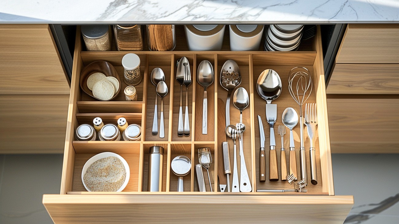 Maximize Space with Kitchen Drawer Organizers