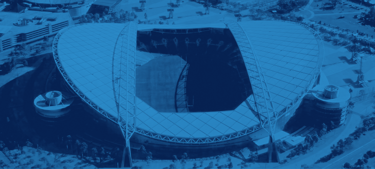 Sydney Olympic Stadium reconfiguration using post-tensioned steel technology by Murray Ellen