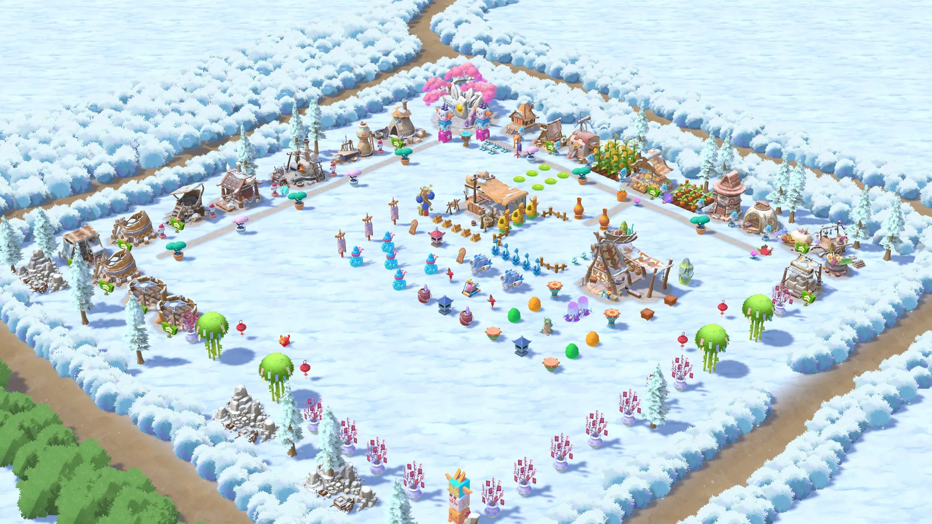 An Arctic Plot in Axie Infinity Homeland.This picture showcases the vivid visuals and unique environmental experience of Lunacia in an Arctic setting.