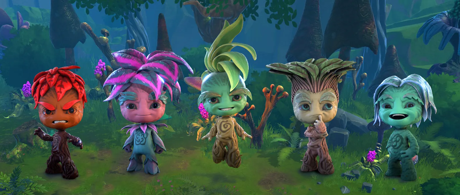 Planet Mojo plant-based magical NFT characters — different types of Mojos that can be used in Mojo Melee including Leaf Mojos and Vine Mojos. 