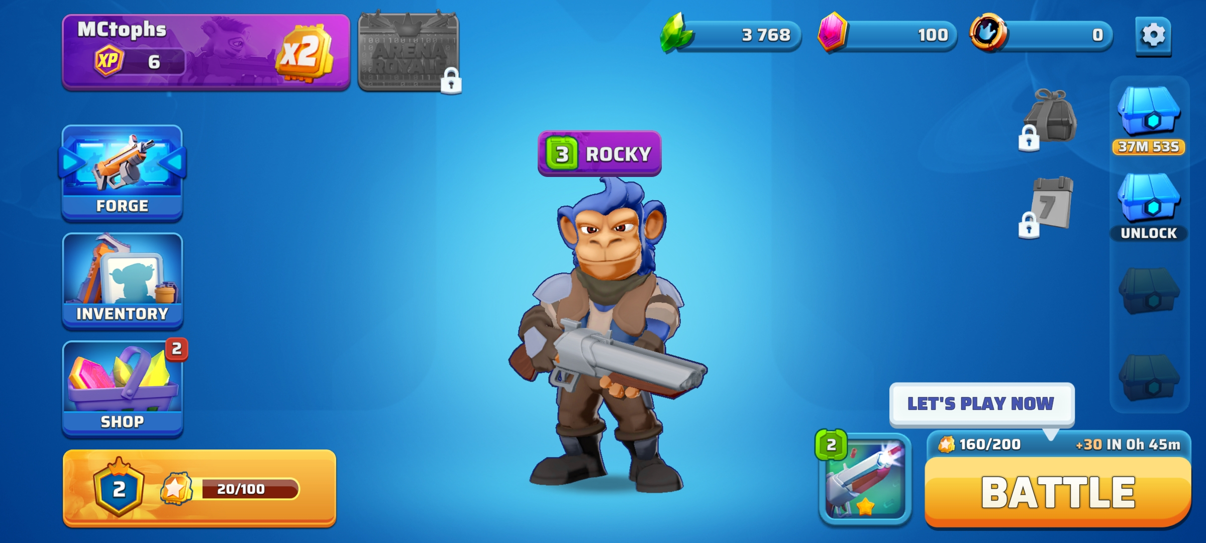 Cantina Royale homescreen serves as the lobby when opening the game, displaying your character in the game along with other features that players can explore.