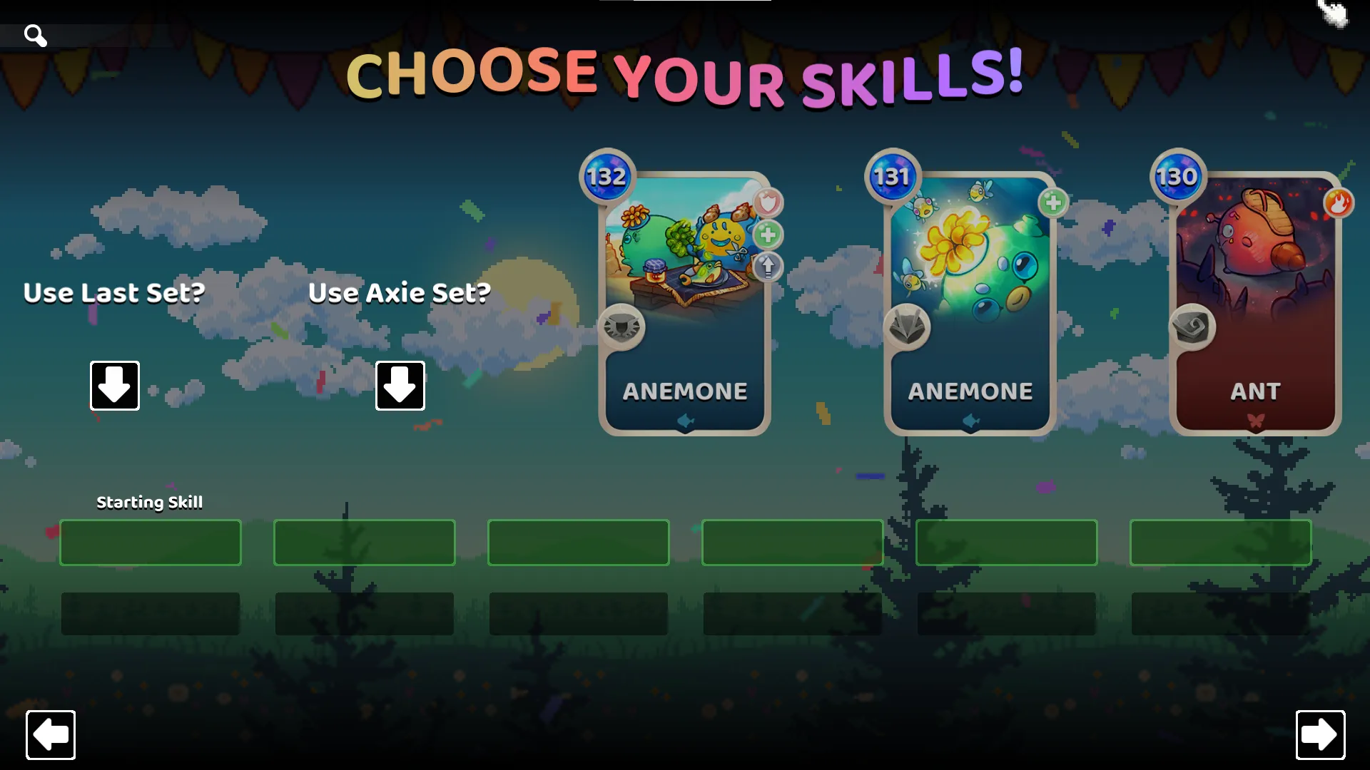 In Defenders of Lunacian Land, players can strategically choose the skills that they can acquire in the game based on the unique body parts of their Axies.