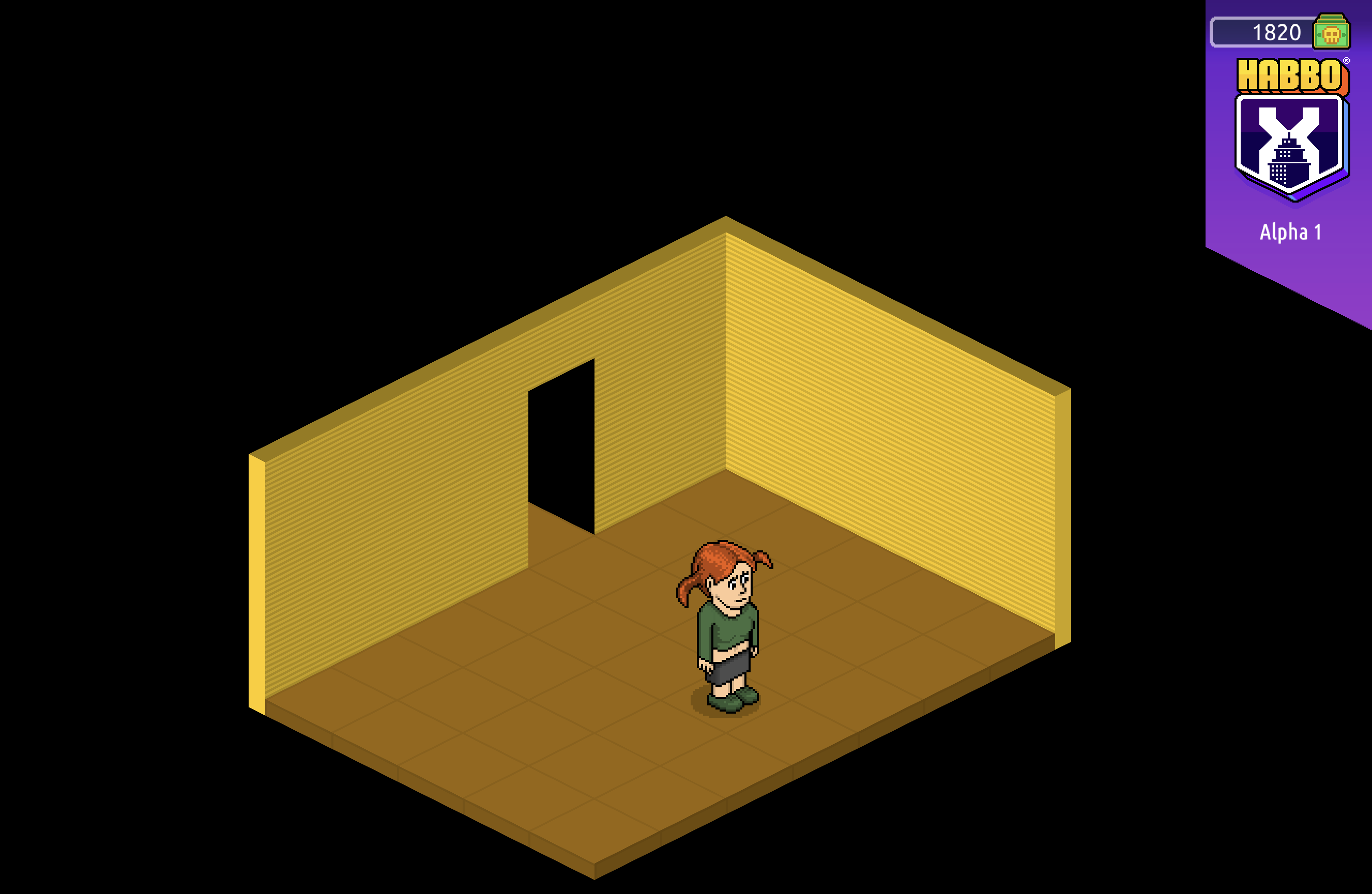 When a player enters the Habbo X, they can begin decorating their own room. They can buy and select furniture for their room using their Habbo credit.