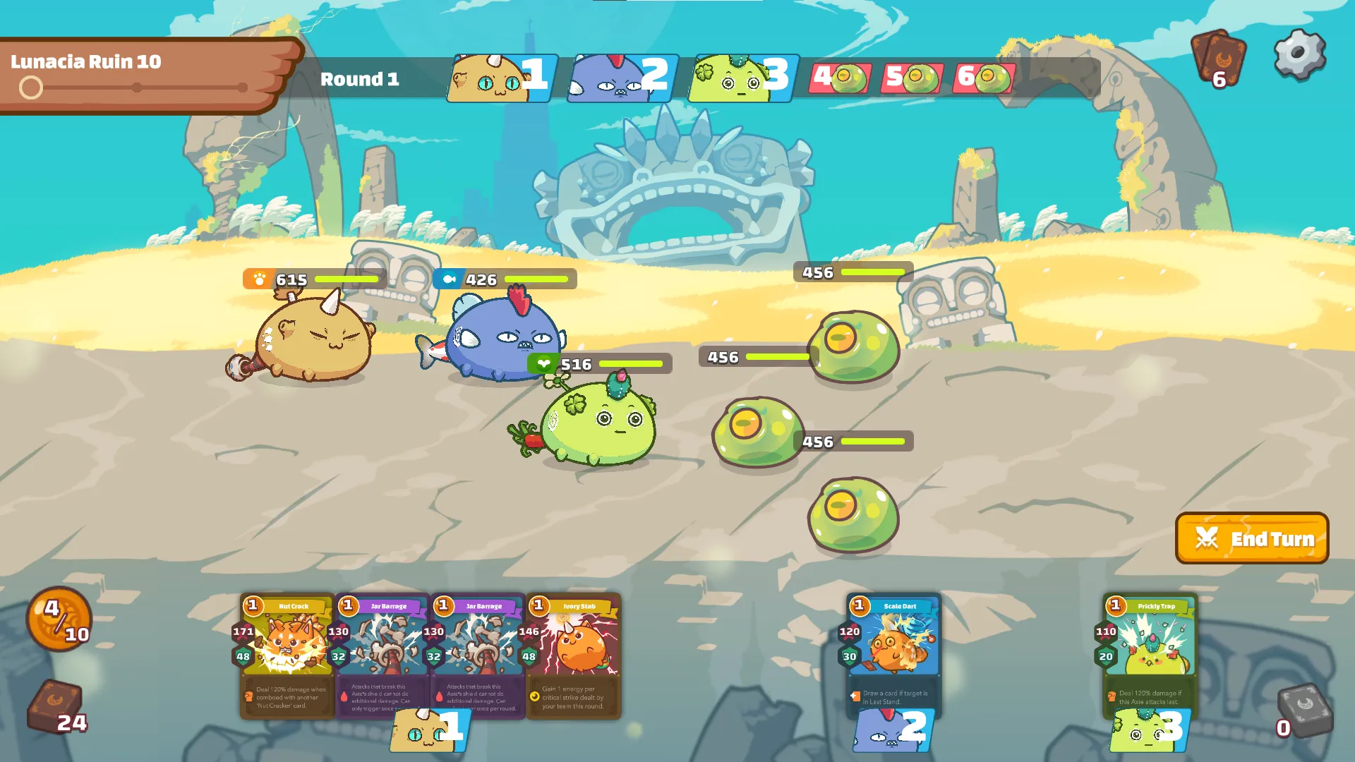 Axie Infinity Adventure mode is where players fight against monsters to level up their Axies. Players must defeat these monsters to progress in the game mode.