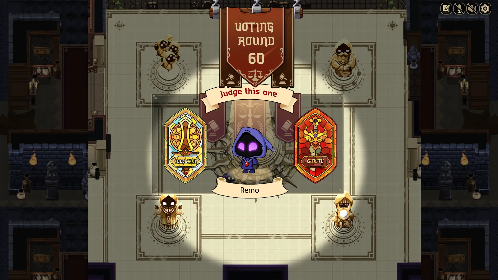 The Voting round in Castle of Blackwater is where players are required to vote on the innocence or guilt of a player, determining their fate in the game.