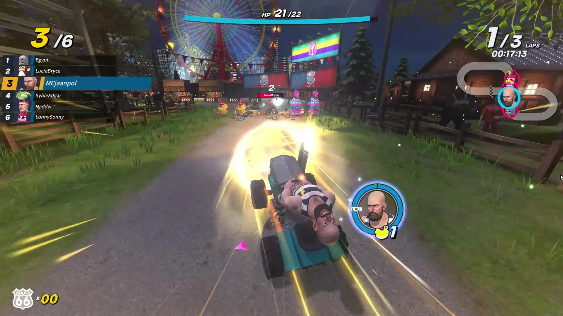 Rumble Racing Star gameplay: activate full speed boost