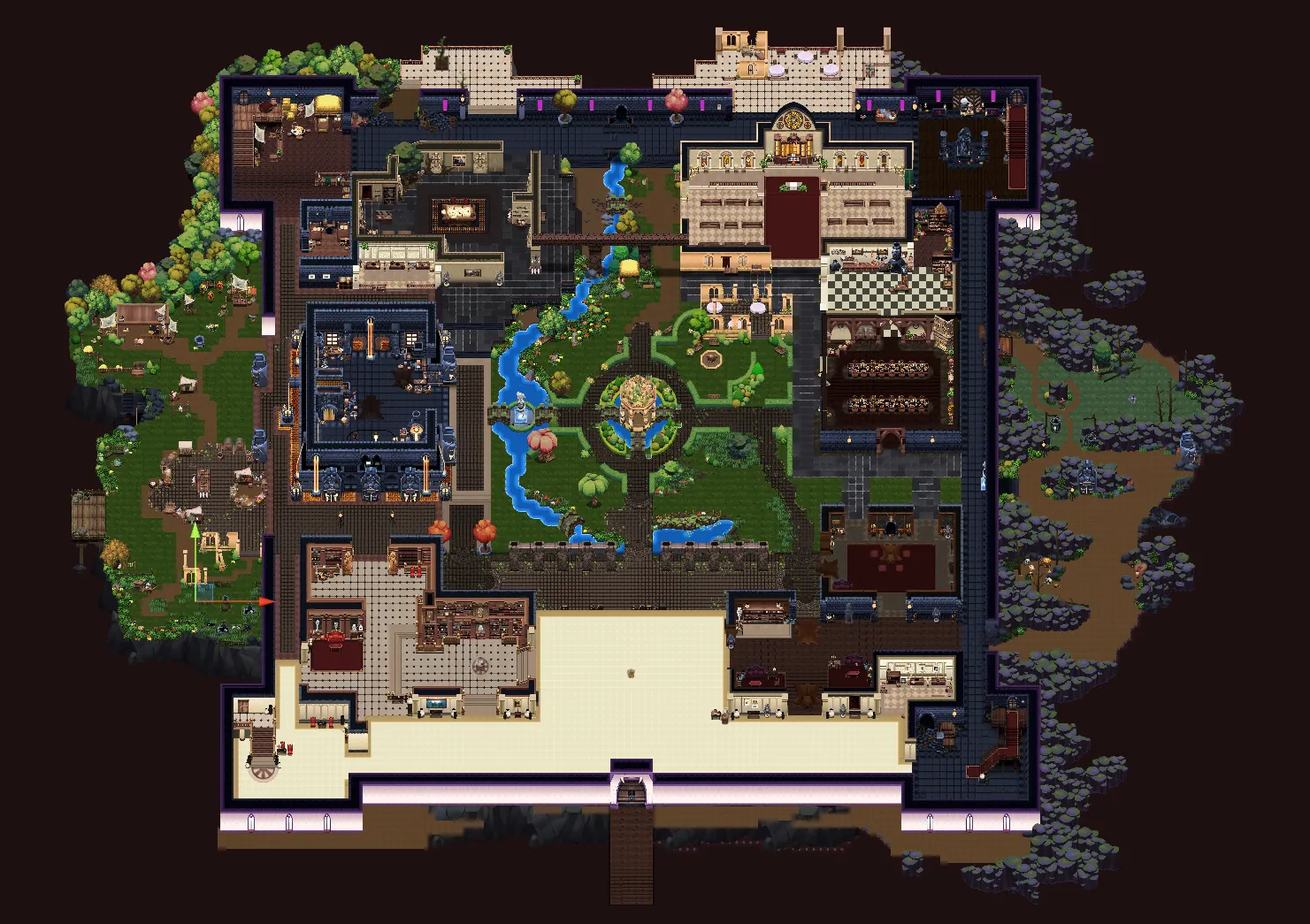 The image displays an overview of Castle of Blackwater, where players can explore, complete quests, and achieve their objectives to win the game.