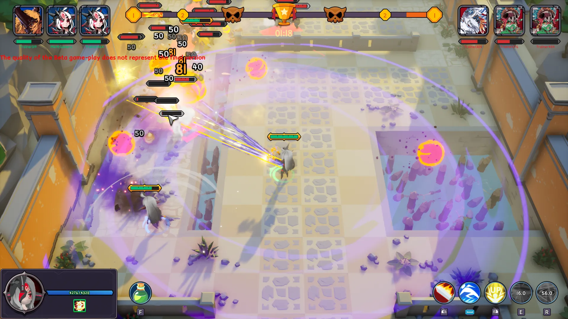 The Hero uses a skill in the match in Tearing Spaces. You can use your skill to defeat the enemies. Skill can be upgraded as you progress in the game