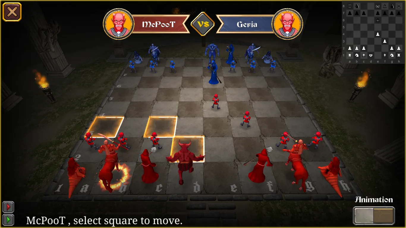 Vulcan's Battle Chess Knight Move