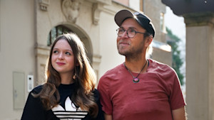 Gewinnerin Sophie und ihr Vater Martin aus Pößneck