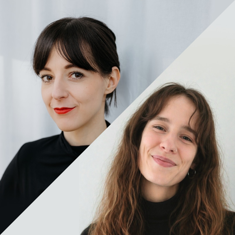 Zu sehen sind Porträts der beiden Autor*innen: links Jasmin Hollatz und rechts Vera Colditz